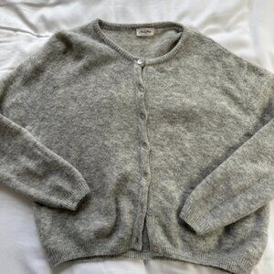American Vintage Brushed-knit Cardigan - grey, new!